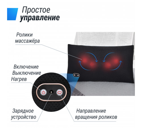 Массажная подушка UNIX Med Relax Pillow Grey
