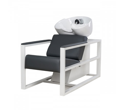 Парикмахерская мойка Дуглас на белом каркасе