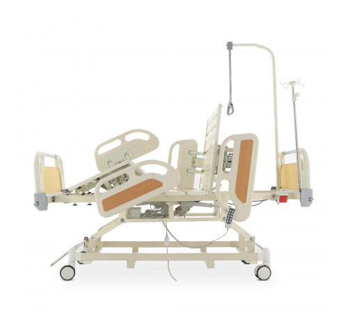 Кровать реанимационная электрическая (5 функций) (МЕ-4019Н-00) с выдвижным ложементом и растоматом CPR+аккумулятор с растоматом