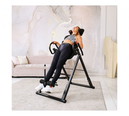 Инверсионный стол складной DFC STYLE чёрный, U-образный фиксатор