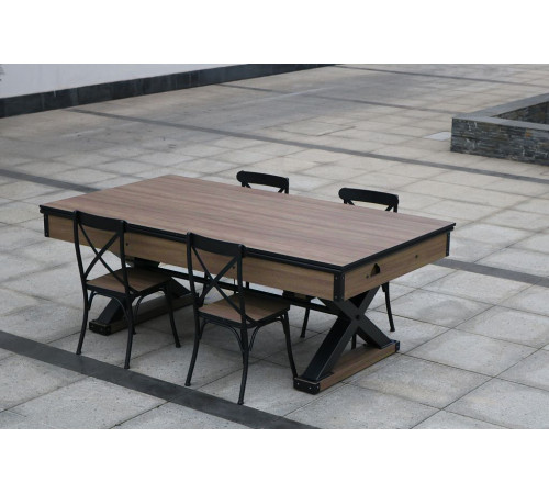 Аэрохоккей «Superior» 7 ф со столешницей, в комплекте аксессуары (221 x 120 x 82 см,мореный дуб)