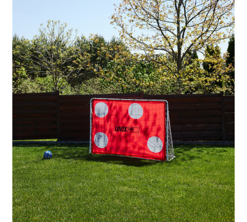 Ворота футбольные переносные UNIX Line стальные 217x153 см, с мишенями