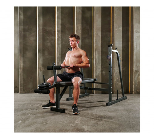 Скамья со стойками под штангу DFC D709