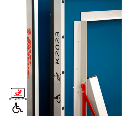 Теннисный стол складной для помещений "K-2023 ITTF Indoor" (274 Х 152.5 Х 76 см ) с сеткой