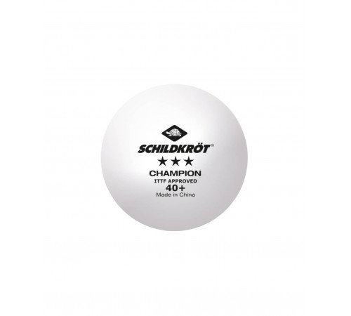 Мяч для настольного тенниса 3* Champion ITTF, белый, 3 шт