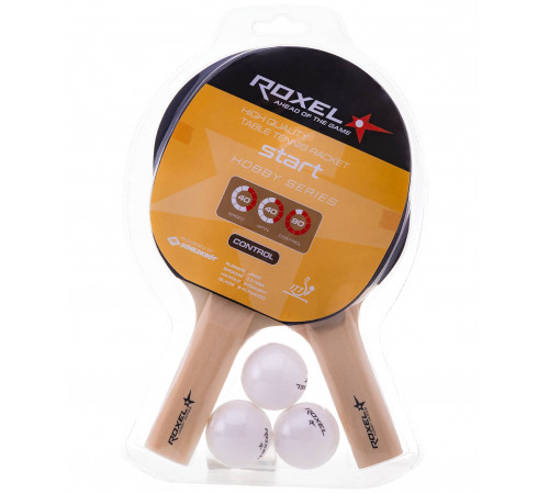 Набор для настольного тенниса Hobby Start, 2 ракетки, 3 мяча