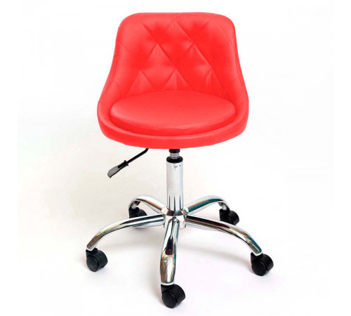 Стул Ромб хром на колесах