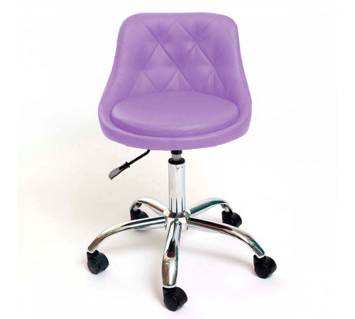 Стул Ромб хром на колесах