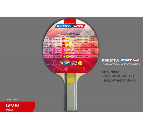 Теннисная ракетка Start line Level 300 New (прямая) 12403