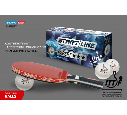 Мячи Start line EXPERT V40+ 3* (ITTF) (10 шт)
